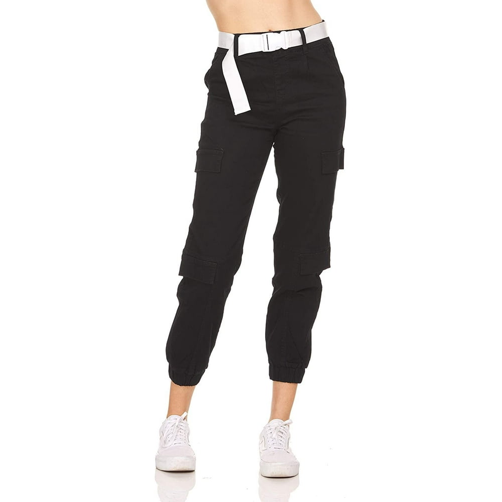 denim cargo jogger pants