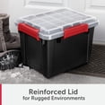 thumbnail image 5 of (6 pack) Sterilite Small Gasket Tote, 5 Gallon WaterProof Plastic Storage Bin with Lid, Gasket Seal and Durable Latches, Black, 5 of 12