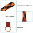 thumbnail image 3 of Uxcell 6.8" Keychain Wristlet Key Chain Bracelet with Double Rings Black Orange, 3 of 5