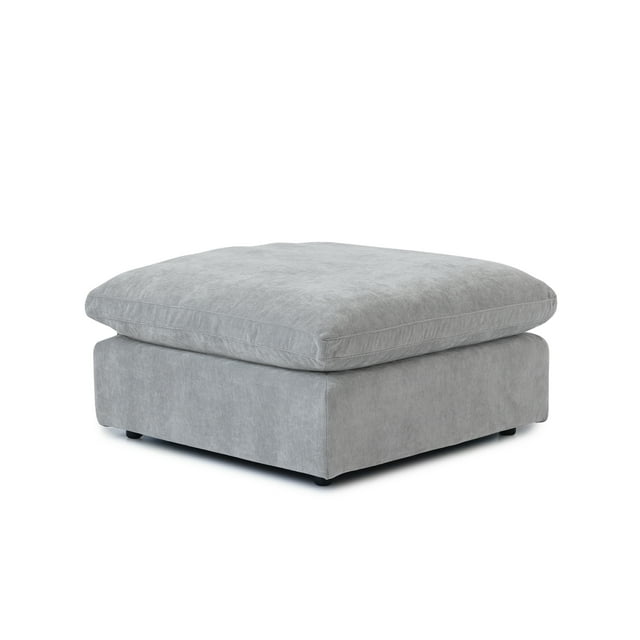 The Magic Home Canapé Sectionnel Modulaire en Lin, Gris Pâle