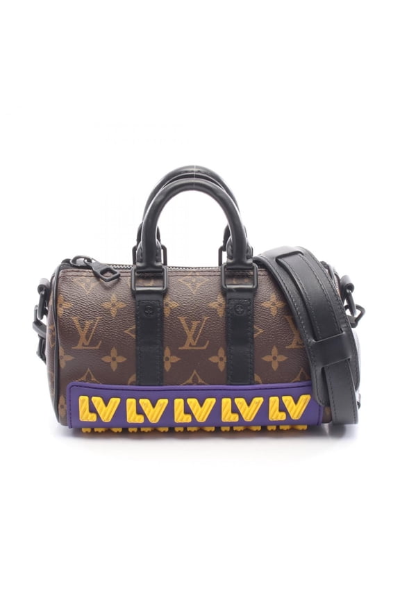 Pre-Owned Louis Vuitton Keepall XS LV Rubber Tote Bag, Coated Canvas, Leather,... (Good)