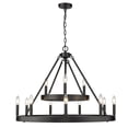 thumbnail image 2 of Golden Lighting Alastair 12-light Chandelier in Matte Black, 2 of 2
