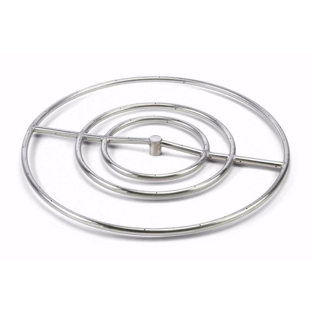 HPC Brûleur Rond pour Foyer en Acier Inoxydable (FRS-30-NG), 30 Pouces, Gaz Naturel