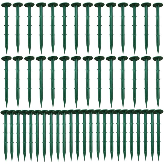 Estacas para jardín TorSor, paquete de 50, plástico, 16 cm, verdes
