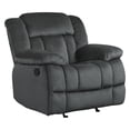 thumbnail image 2 of Lazzara Home Magnus Charcoal Microfiber Upholstered Reclining Chair, 2 of 7
