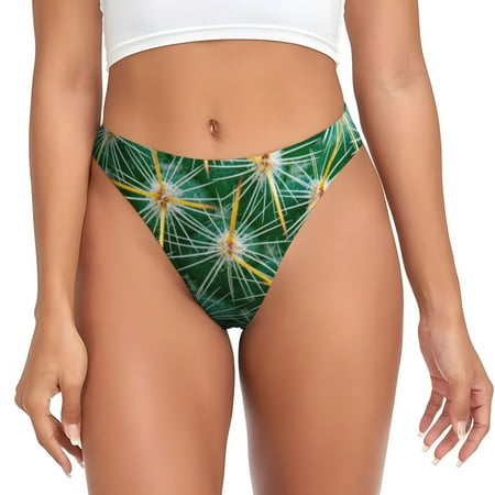 Lukts s Thorns Of Macro Cactus for G-String Thongs for Women -Sexy Low-Rise Panties with A Stretchy T-back  Perfect for Any Outfit  Available in XS-4XL-Small