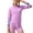 #0014-Pink, variant on 3-14 Years Kids Two Piece Student Swimsuit Set Long Sleeve Top Shorts Conservative UV Protection Swimwear for Boys Girls Beach Surfing