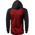 thumbnail image 3 of Ma Croix Men's Heavyweight Premium Pullover Hoodie Two Tone Raglan, 3 of 4