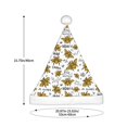 thumbnail image 3 of Fuzoiu Hohey Bee Golden2 Print Santa Hat Christmas Hat for Adults,Santa Hats with Pompom, Unisex Xmas Holiday Hat for Christmas New Year Festive Party Supplies, 3 of 6