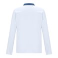 thumbnail image 4 of Autumn Plus Size Tops for Mens Solid Color Sport Shirt With Button Lapel Long Sleeve Lapel Top/Shirt Gifts for Mens on Clearance!, 4 of 5
