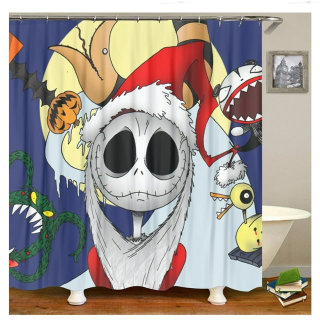 Shower Curtain The Nightmare Before Christmas Bathroom Decor Jack and