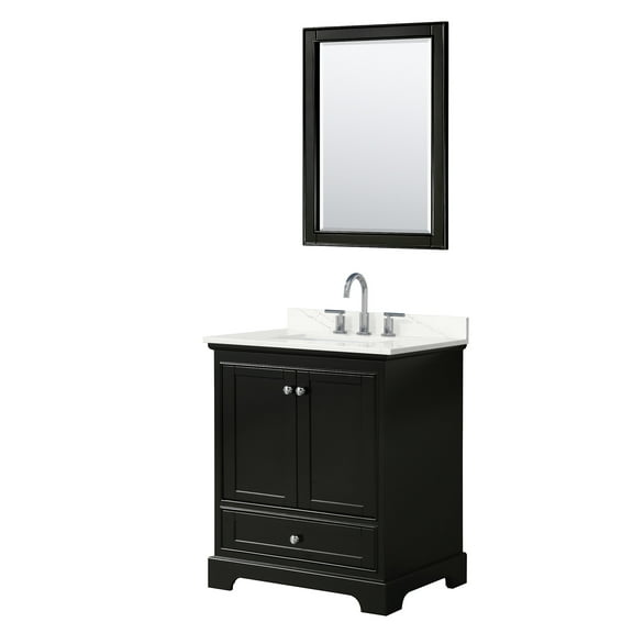 Wyndham Collection Wcs202030s-Qtz-Us3m24 Deborah 30" Free Standing Single Basin Vanity Set