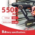 thumbnail image 2 of WA3551 5.5Ah 20V Battery +WA3880 Charger Combo Replace for Worx 20V WA3014 WA3553 WA3556 WA3570 WA3572 WA3641 Li-on Battery,Compatible with 20V Wox WX390 WX176 WX178 Cordless Power Tools, 2 of 5
