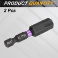 thumbnail image 3 of Uxcell 2pcs TT55 Torx Impact Screwdriver Bit 1/4" Hex Shank 2" Long Magnetic with Hole, 3 of 7