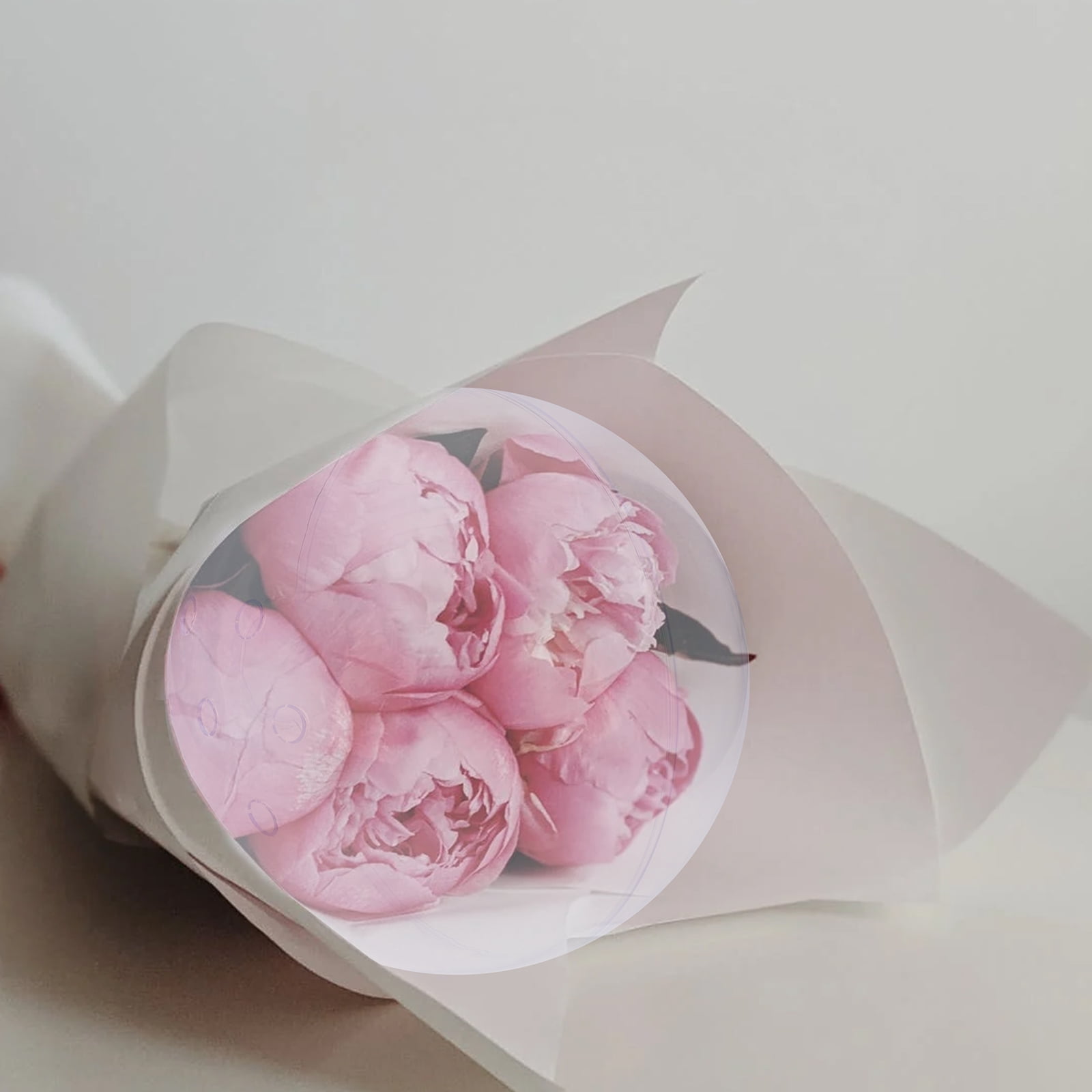 RENACLIPY White Bubble Flower Decorative Wrap 1 Piece for Wedding Planning, Party, Event and Home Decoration