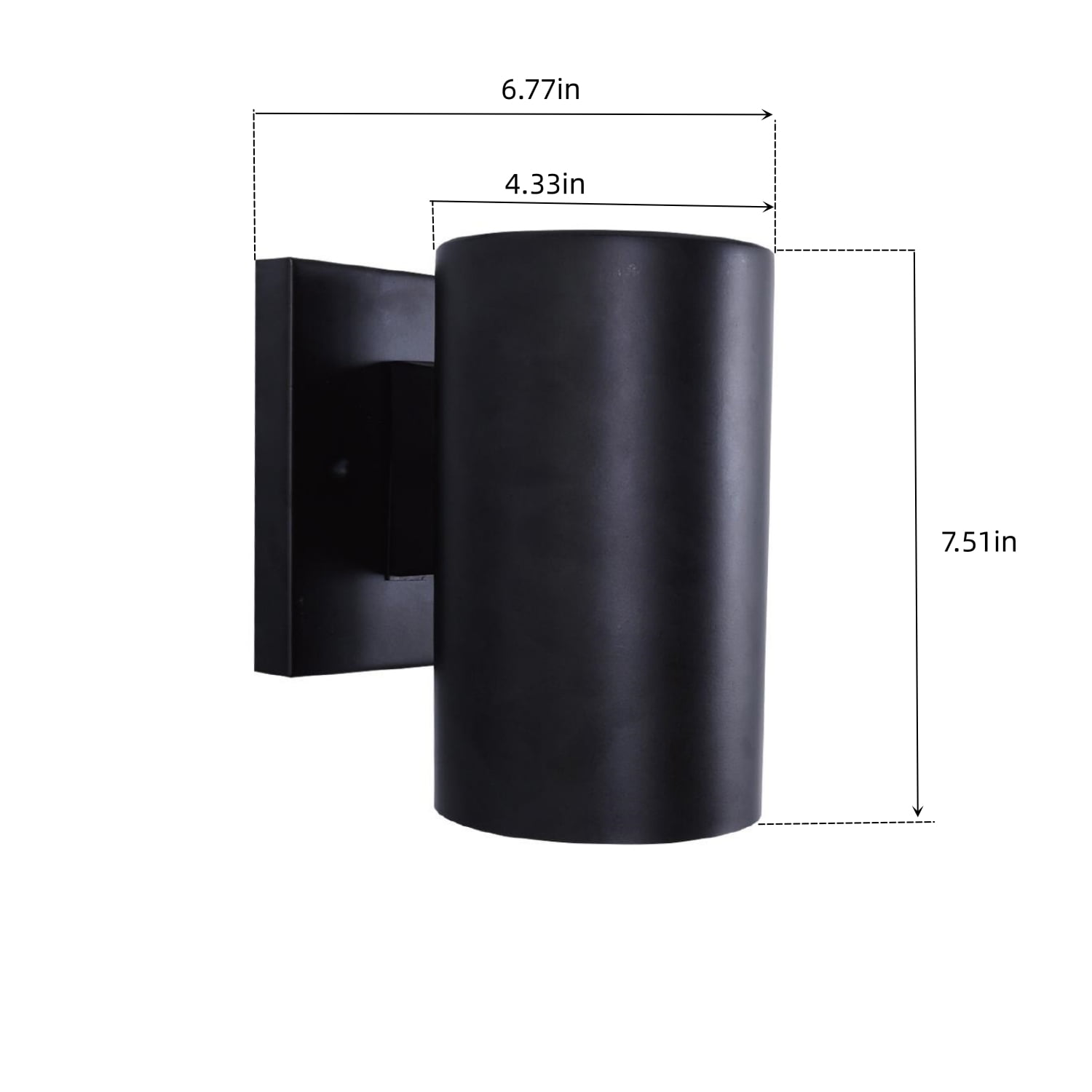 BH&G Stylish Cylinder Sconce Wall Light, E26 Base, Indoor/Outdoor Lighting Fixture, A19 60W Eqv
