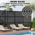 thumbnail image 2 of OUYAWEI Metal Privacy Screen,Freestanding Decorative Divider,Extended Height Privacy Screen with Stable Base for Garden,Square coin design, 2 of 8