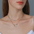 thumbnail image 3 of Collar para mujer, joyería para mujer, joyería para mujer, collar con colgante de oro rosa para mujer, cadena para suéter, regalo para mujer, collar con colgante, 3 of 5