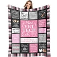 thumbnail image 1 of LHSHID Vet Tech Gifts Vet Tech Week Gifts Vet Tech Appreciation Week Ideas Veterinarian Gifts Best Gifts for Veterinarians Gifts for Vet Techs Blanket Best Vet Tech Ever Gift, 1 of 7