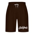 thumbnail image 3 of Mens Casual Shorts Lace-Up Elástico Cintura Bolsillo Ejercicio Fitness Hogar Pantalones de Media Longitud para Diario, 3 of 4