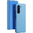thumbnail image 3 of Compatible with Samsung Galaxy Z Fold 5 Case with Kickstand Leather Clear View Makeup Mirror Design Glitter Luxury Shockproof Protective Flip Case for Samsung Galaxy Z Fold 5 Mirror Blue QH, 3 of 8