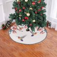 thumbnail image 2 of FMSHPON Beautiful Tropical Birds Xmas Christmas Tree Skirt Stand Mat for Holiday Party Decoration Indoor Outdoor 48 inches, 2 of 3
