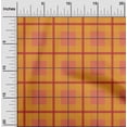 thumbnail image 1 of oneOone Cotton Poplin Twill Dark Peach Fabric Madras Check Sewing Fabric By The Yard Printed Diy Clothing Sewing Supplies 56 Inch Wide, 1 of 4