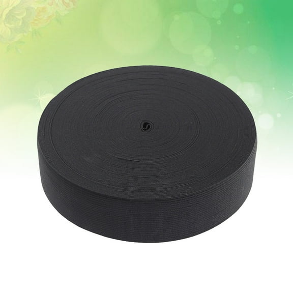 OUNONA Knitting Elastic Band Black Breathable Polyester for Clothing Accessories and Sportswear