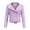 Purple, variant on AOOCHASLIY Christmas Day Women Blouse Womens Warm Long Sleeve Jacket Slim Winter Parkas Faux Leather Hoodless