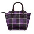 thumbnail image 3 of Single Shoulder Bag Rivet Bag 7.48×7.48×3.94in Removable Shoulder Belt Can Be Held Or Diagonal Across A Variety Of Matching Styles Purple Buffalo Plaid Check Tartan Scotland_1, 3 of 6
