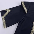 thumbnail image 5 of WRFWUL Mens Medieval Robe Costume Knight Tunic Cosplay Tops Viking Pirate Renaissance Jacket with Belt, 5 of 7