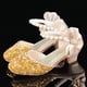 thumbnail image 5 of Zapatos de tacón alto de cuero plateados para niñas, zapatos pequeños para presentaciones en el escenario con piano, zapatos de cristal para niños, zapatos de princesa con vestido brillante, 5 of 5