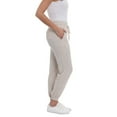 thumbnail image 2 of Briggs Women's Linen Blend Relaxed Fit Jogger Sweatpants, Beige Medium, 2 of 4