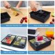thumbnail image 4 of Bandejas de cubitos de hielo de silicona con tapas, moldes de cubitos de hielo grandes y flexibles sin BPA para comida de bebé, whisky, cócteles, juego de 2, negro, 4 of 5