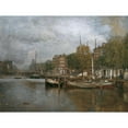 thumbnail image 3 of Robert Russ 14x12 Black Modern Framed Museum Art Print Titled - Kanal in Rotterdam (1900-1906), 3 of 5