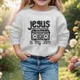 thumbnail image 2 of WAYUTE Sweatshirts for Girls Long Sleeve Boombox Letter Print Crewneck Sweatshirt for Toddler Kids Fall Winter Outfit Casual Dailywear,White,Size 9-10 Y, 2 of 4