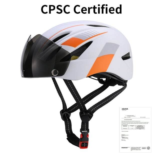 HOT Adult Bike Helmet with Goggles and Rechargeable USB Light