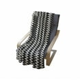 thumbnail image 3 of Abstract Soft Flannel Fleece Throw Blanket, Continuous and Classic Geometric Design of Vertical Zigzags Composition, Cozy Plush for Indoor and Outdoor Use, 50" x 70", Dark Grey Eggshell, by Ambesonne, 3 of 5