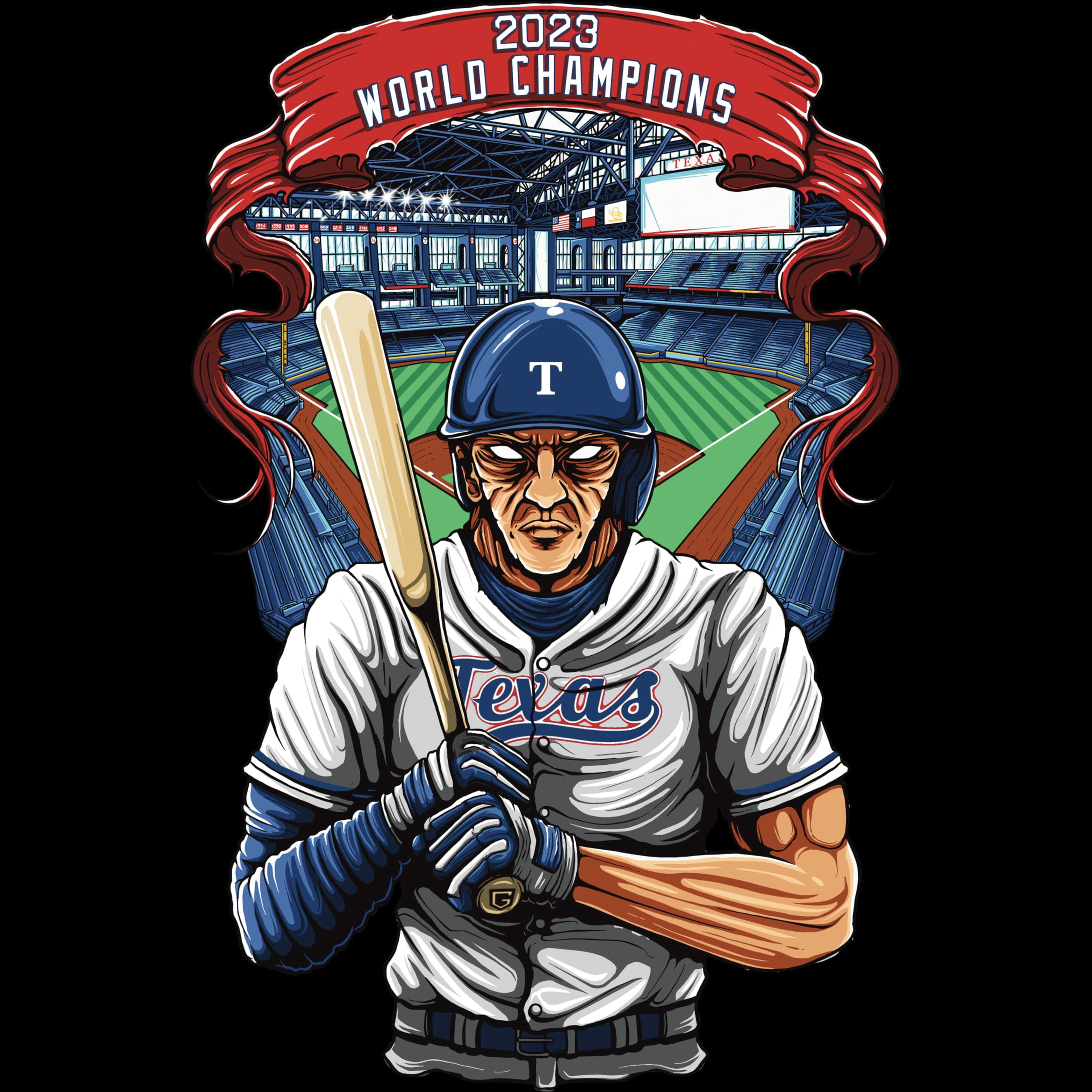 Game Garment Baseball Team Fan Sports Short Sleeve Crewneck Mens T-Shirts - Baseball Graphic Tees Men - Texas Black XS-3XL