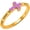 Yellow, variant on 925 Sterling Silver White Gold Plated Amethyst Cross Ring - Women's Christmas Gift