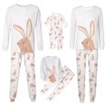 thumbnail image 6 of QTSHPN Family Matching Outfits Easter Holiday Cute Bunny Graphic Long Sleeve Top with Pajama Pants Two Piece Set Pajamas, 6 of 6