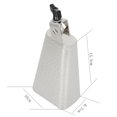 thumbnail image 3 of Graflsoa 6-Inch Electroplated Steel Alloy Cowbell with Dotting Finish, Silver Percussion Instrument for Clear, Resonant Sound, 3 of 7