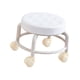 thumbnail image 3 of Taburete con ruedas Reposapiés Ruedas giratorias universales Taburete con ruedas giratorio de 360 grados Taburete con ruedas de baja altura Peluquería blanco Soledad Asiento rodante bajo, 3 of 10