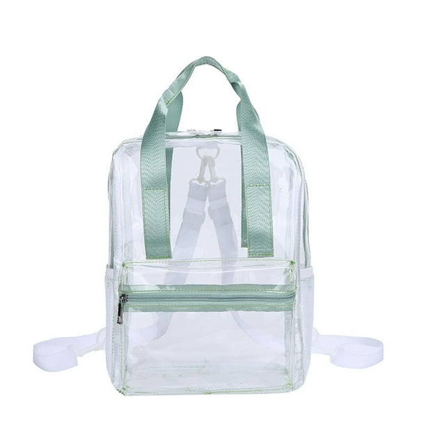 Mochila transparente de PVC resistente, mochila transparente, bolsa grande para libros escolares, bolsas de almacenamiento