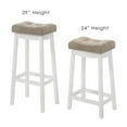 thumbnail image 5 of LuXeo Barstow 29" White Bar Stools with Gray faux leather cushion (Set of 2), 5 of 12