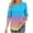 Black, variant on Hfnxid Womens 3/4 Sleeve Tops Hollow Gradient Tunic T-Shirts Casual Vacation Crew Neck Shirt Fashion Breathable Outdoor Top