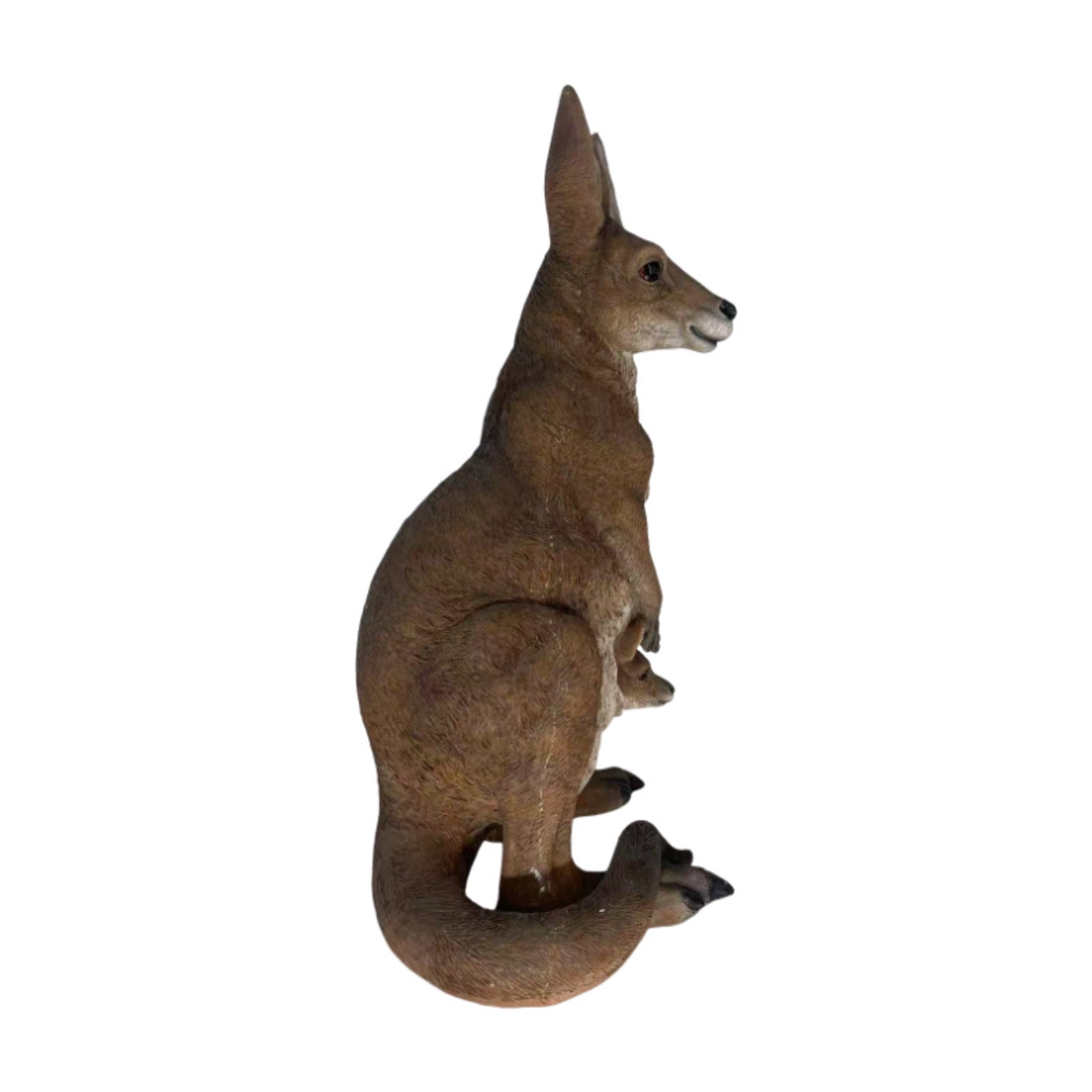 GDF Studio Kangaroo Resin Indoor/Outdoor Guardian Statue, Weather-Resistant Decor Figurine for Garden & Courtyard