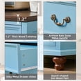 thumbnail image 5 of Joaxswe 37.1" Tall 6-Drawer Dresser, Modern Wood with Deep Storage, Antique bronze Handles, Vertical Organizer for Apartment, Nursery, Light Blue, 5 of 7