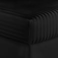 thumbnail image 3 of 600 Thread Count 100% Cotton Wrinkle Free Striped Sheet Set (King, Black), 3 of 5