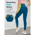 thumbnail image 6 of As Rose Rich Women Workout Leggings 2 Side Pockets 7/8 Length Yoga Pants Swim Tights, L, 6 of 10